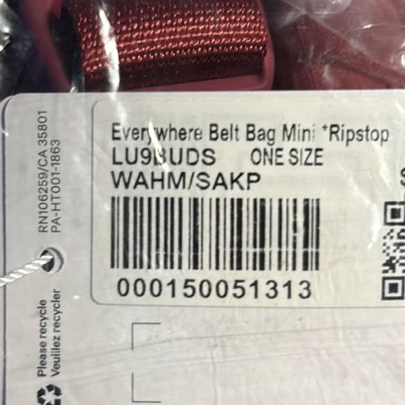 LULULEMON | ✨NEW✨ Everywhere Belt Bag Mini Ripstop in Washed Mauve/Sakura Pink - Picture 8 of 8